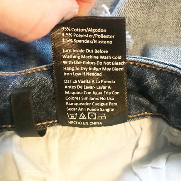 RISEN Distressed Skinny Ankle Raw Hem Ripped Plus Size Jeans Womens 2XL 18 - Picture 7 of 11